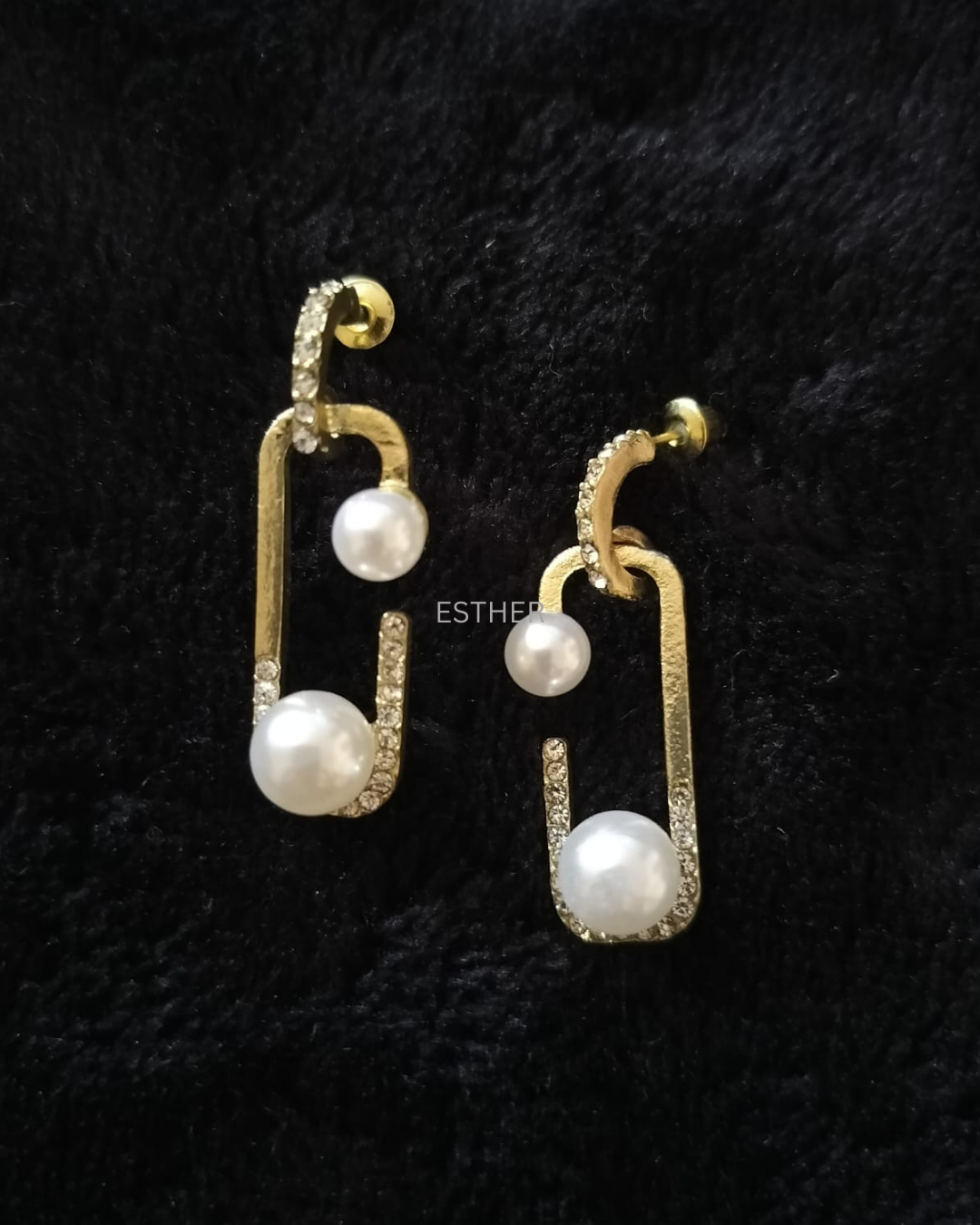 Gilded Pearl Earrings