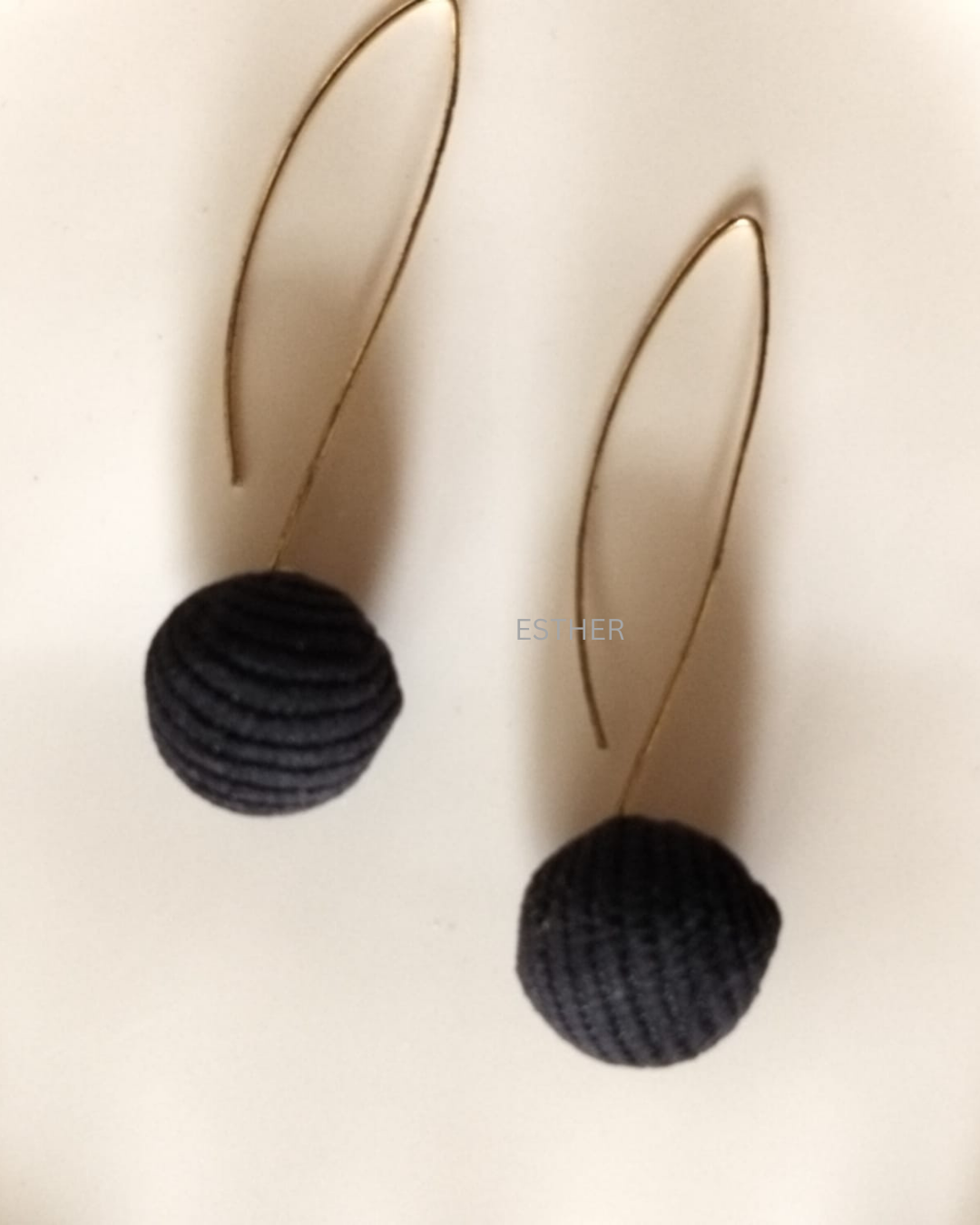 Onyx Woved beads Earrings