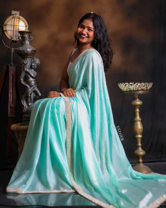 Frosted Mint Saree