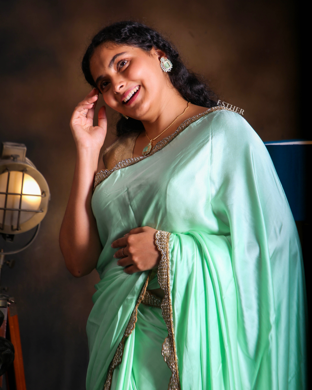 Soft Jade Saree