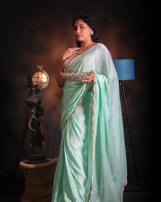 Soft Jade Saree