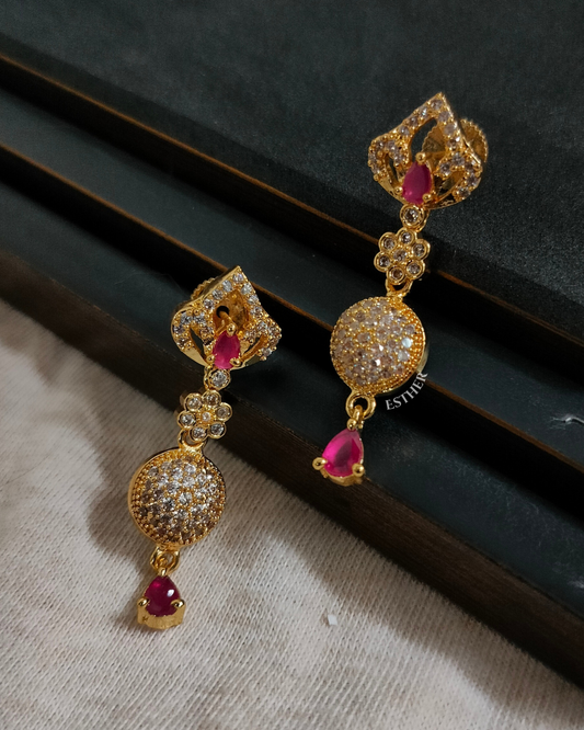 Pink White Crystal Flowers