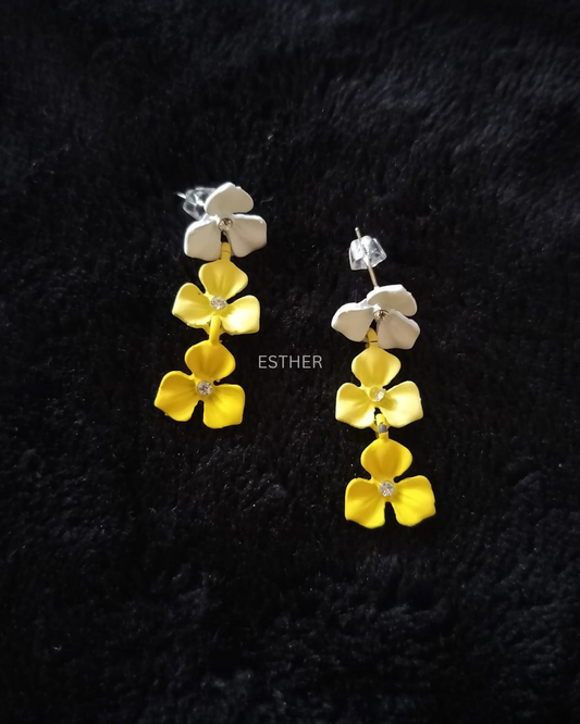 Amber Floral Earrings
