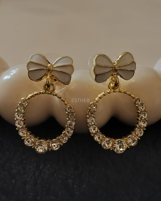 Studded Bow Earrings