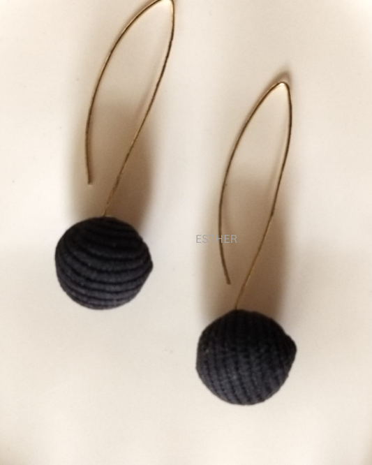 Onyx Woved beads Earrings