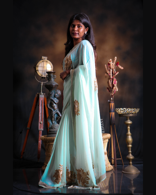 Blue Whisper Saree