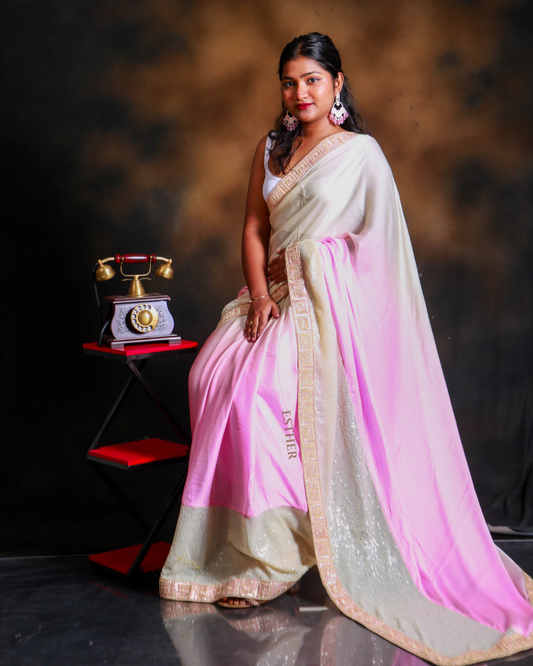 Blush Cloud Saree