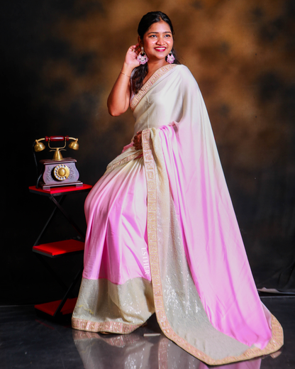 Blush Cloud Saree