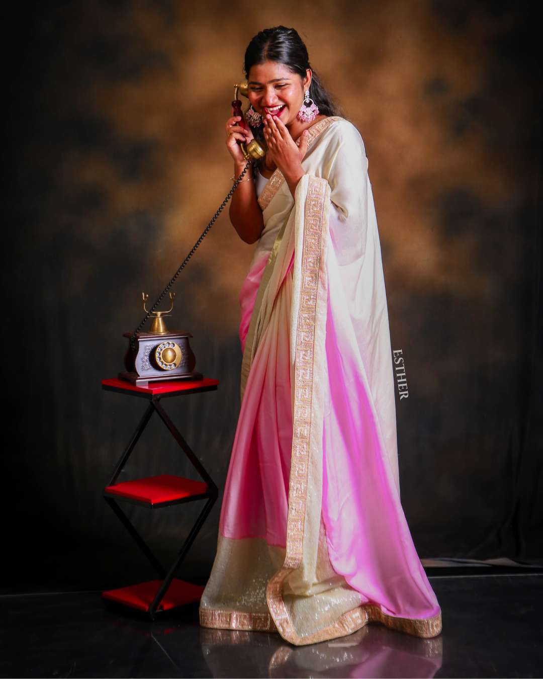 Blush Cloud Saree