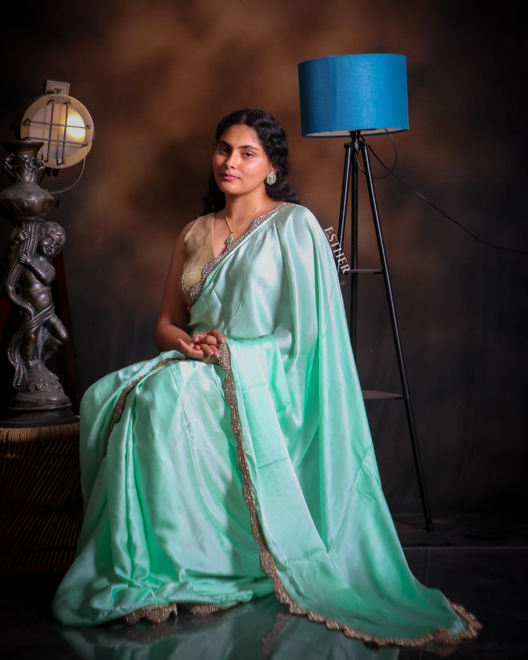 Soft Jade Saree