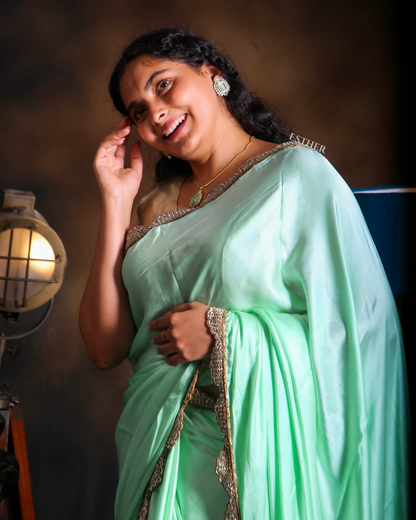 Soft Jade Saree