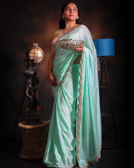 Soft Jade Saree