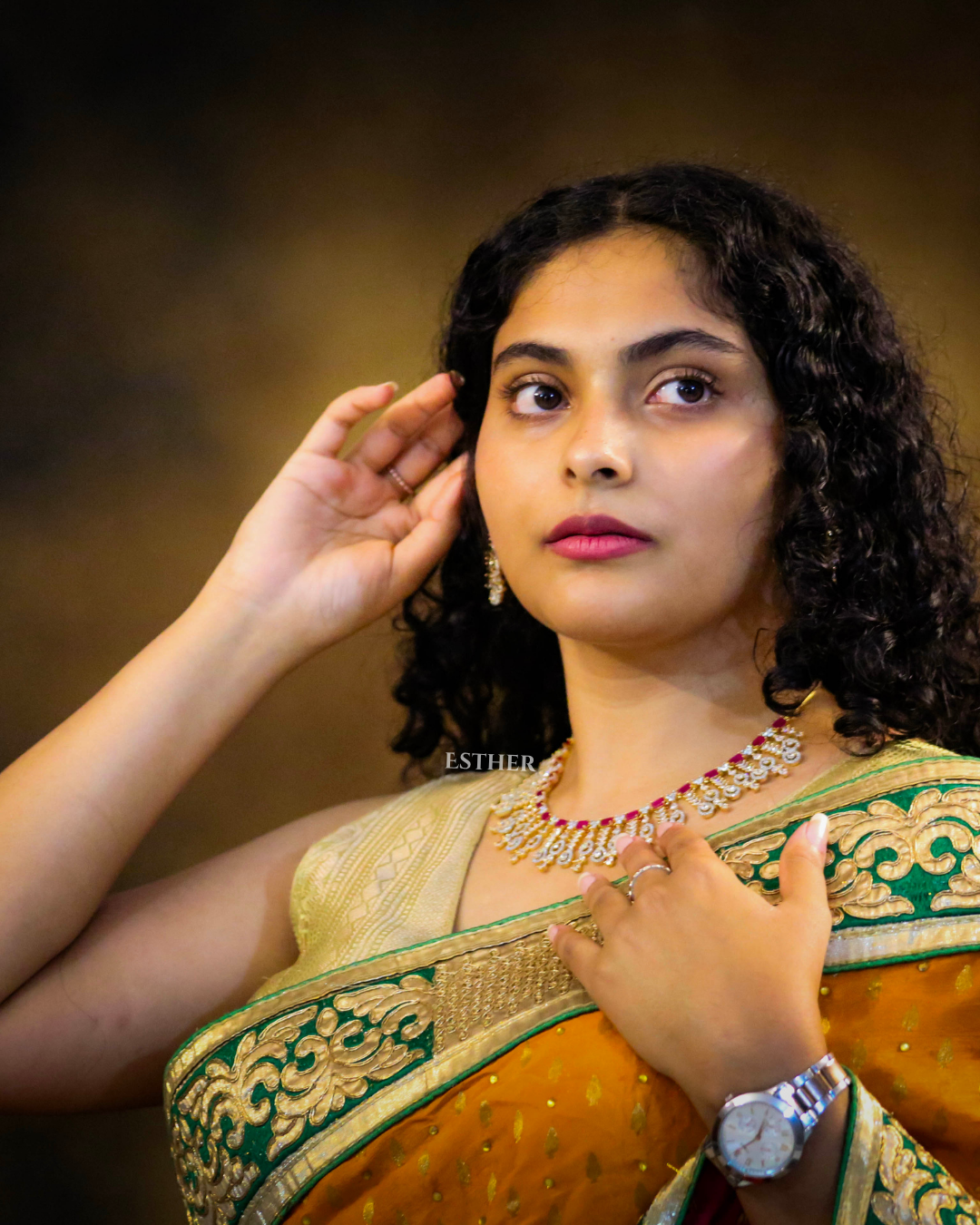 Sunset Bloom Saree